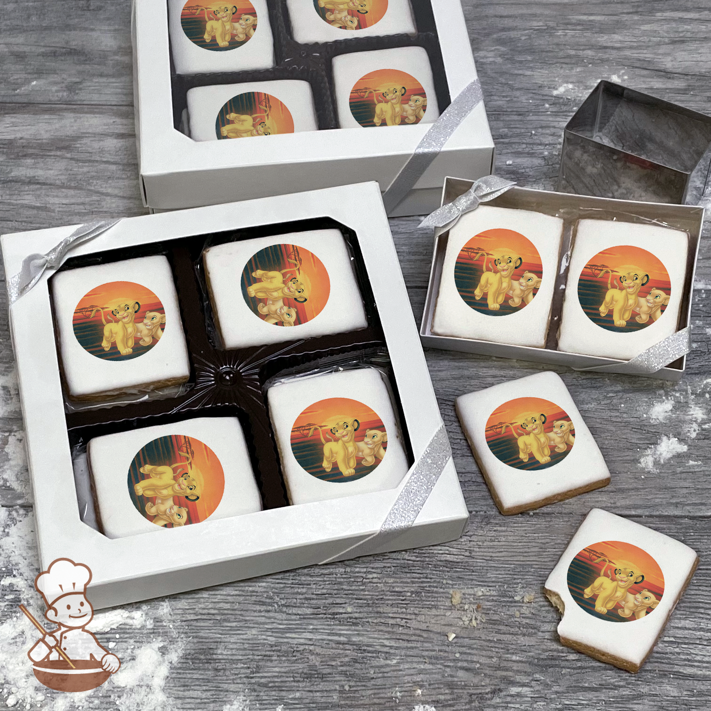 The Lion King Simba and Nala Cookie Gift Box (Rectangle)