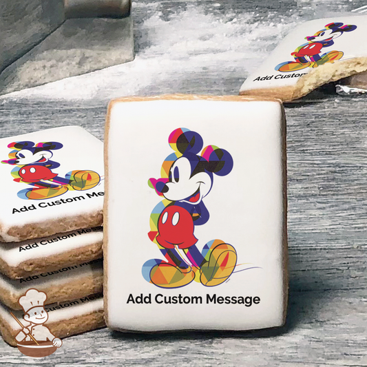 Mickey One Of A Kind Colorful Custom Message Cookies (Rectangle)