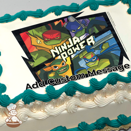 Teenage Mutant Ninja Turtles Ninja Power Photo Cake