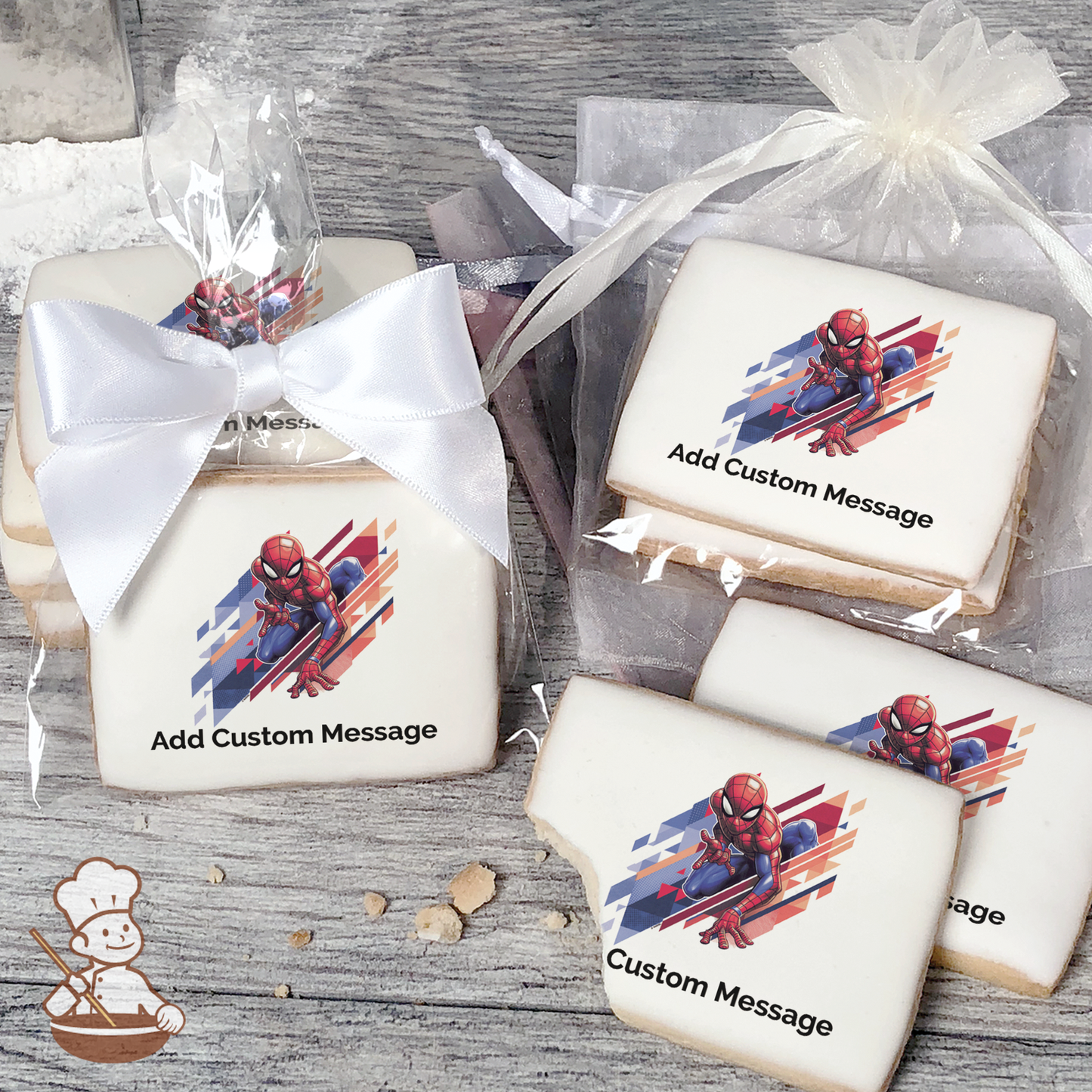 Marvels Spider Man Great Responsibility Custom Message Cookies (Rectangle)
