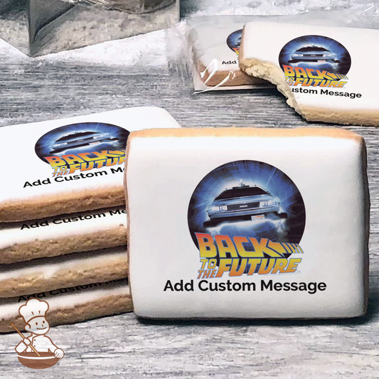 Back To The Future Outatime Custom Message Cookies (Rectangle)