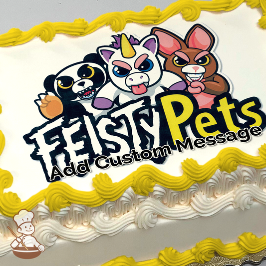 Feisty Pets Photo Cake