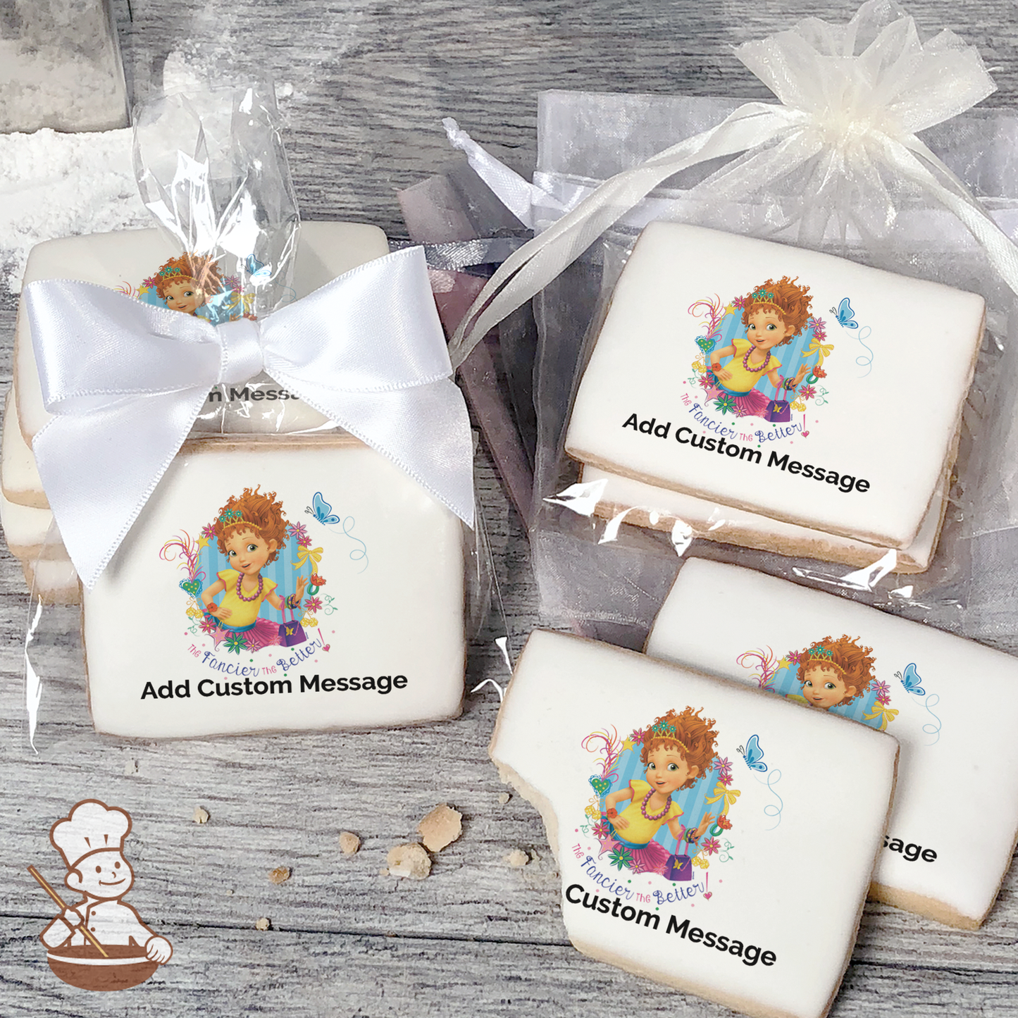 Fancy Nancy Something Fancy Custom Message Cookies (Rectangle)
