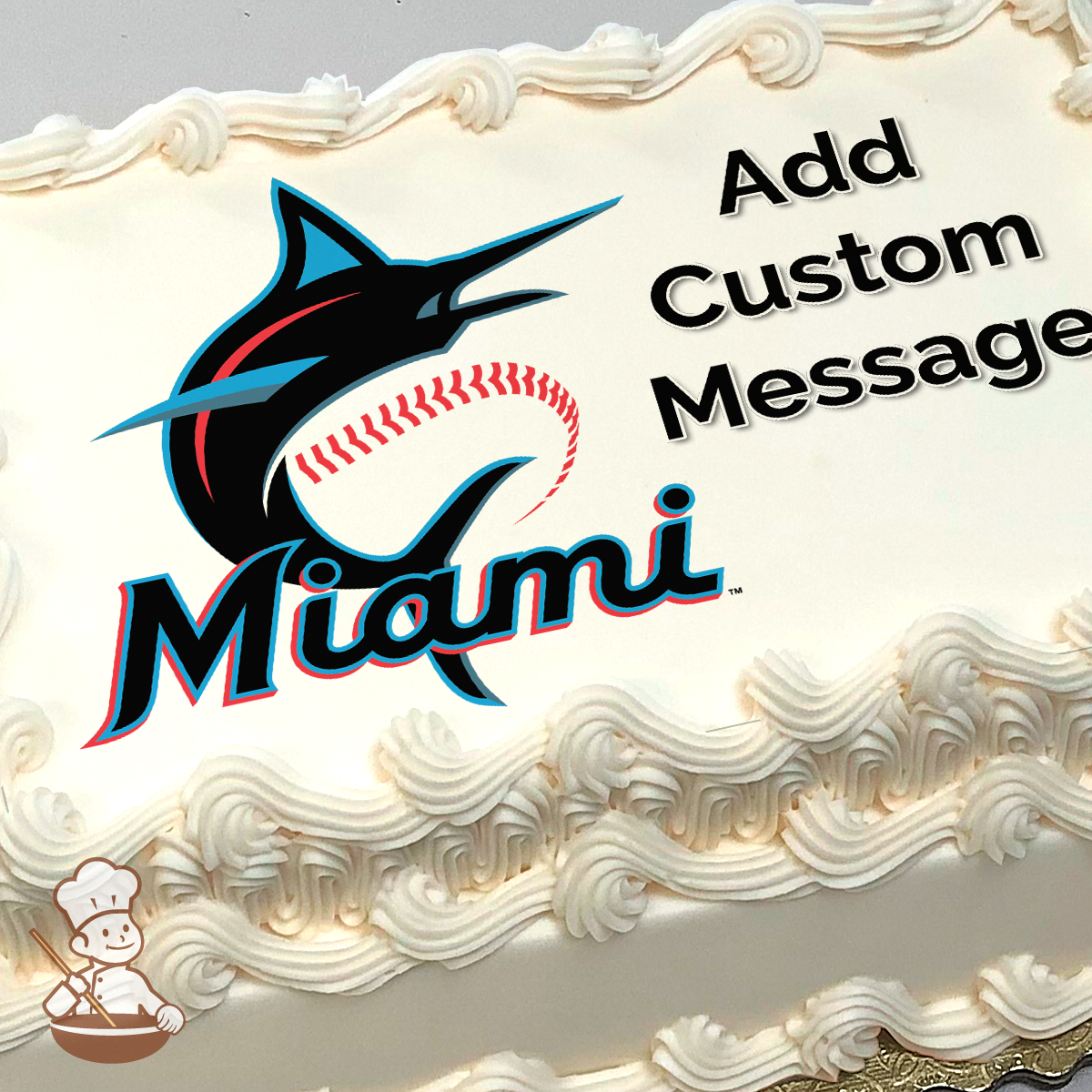 MLB Miami Marlins Photo Cake – Freedom Bakery mlb-miami-marlins-photo-cake-freedom-bakery