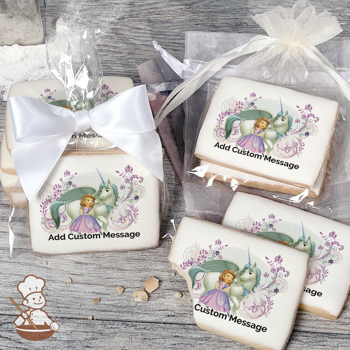 Sofia the First Sofia and Skye Custom Message Cookies (Rectangle)