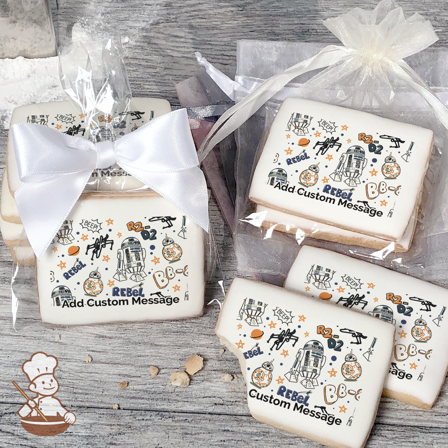 Star Wars R2-D2 Custom Message Cookies (Rectangle)