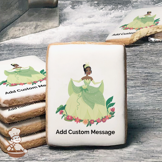 Disney Princess Tiana Custom Message Cookies (Rectangle)