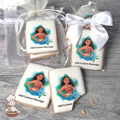 Disney Princess Moana Custom Message Cookies (Rectangle)