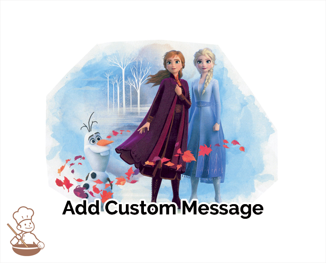 Frozen 2 Elsa, Anna and Olaf Custom Message Cookies (Rectangle)
