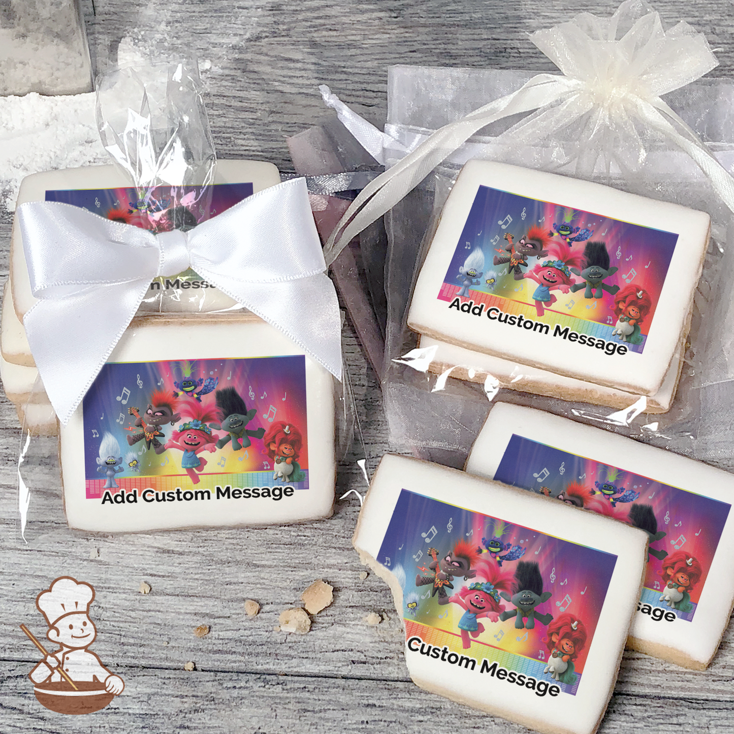 DreamWorks Trolls 2 Great Vibes! Custom Message Cookies (Rectangle)