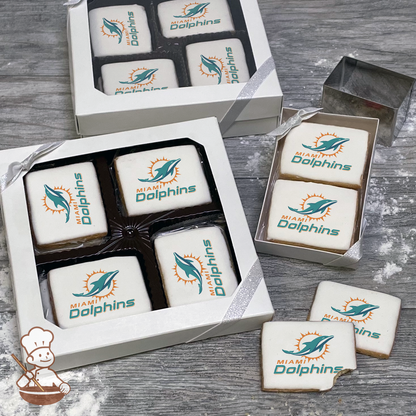 NFl Miami Dolphins Cookie Gift Box (Rectangle)