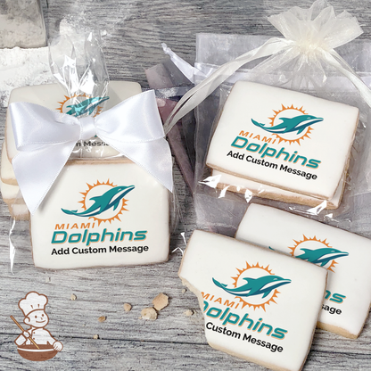 NFl Miami Dolphins Custom Message Cookies (Rectangle)
