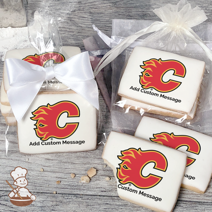 NHL Calgary Flames Custom Message Cookies (Rectangle)