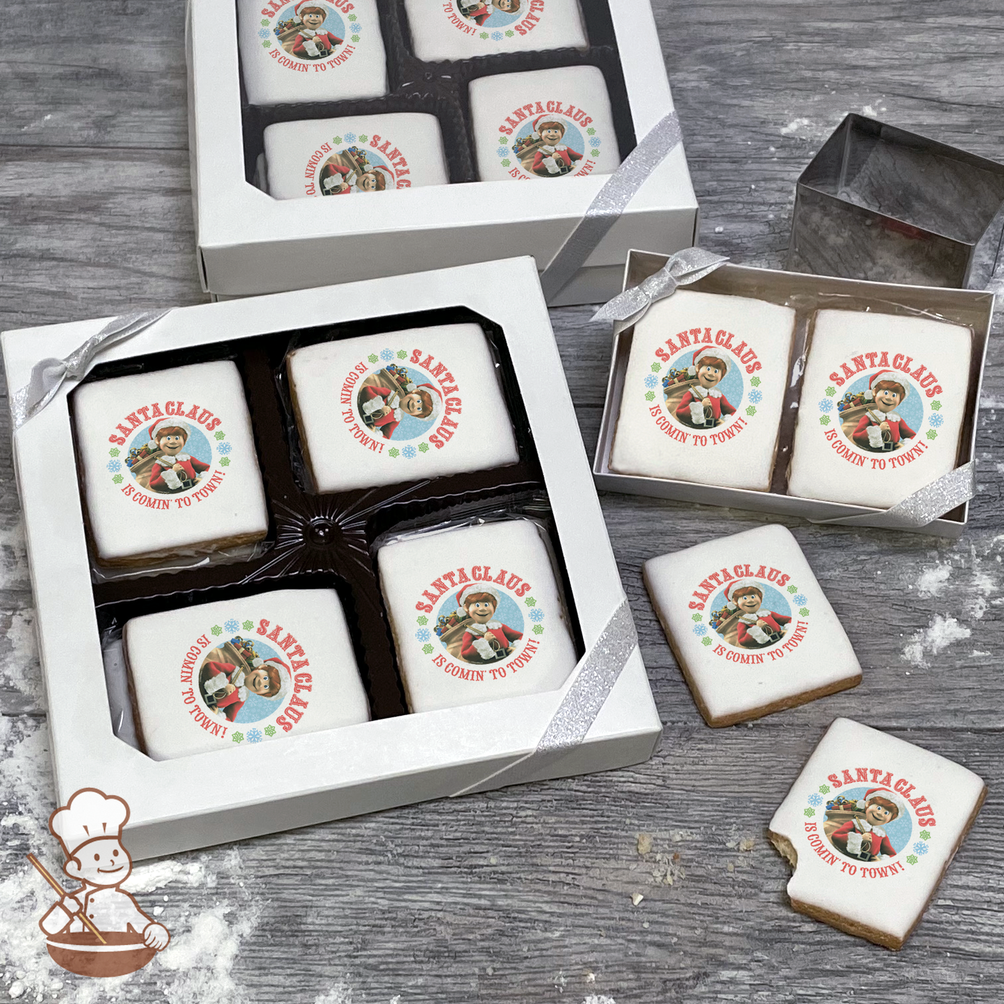 Santa Claus is Comin to Town Cookie Gift Box (Rectangle)