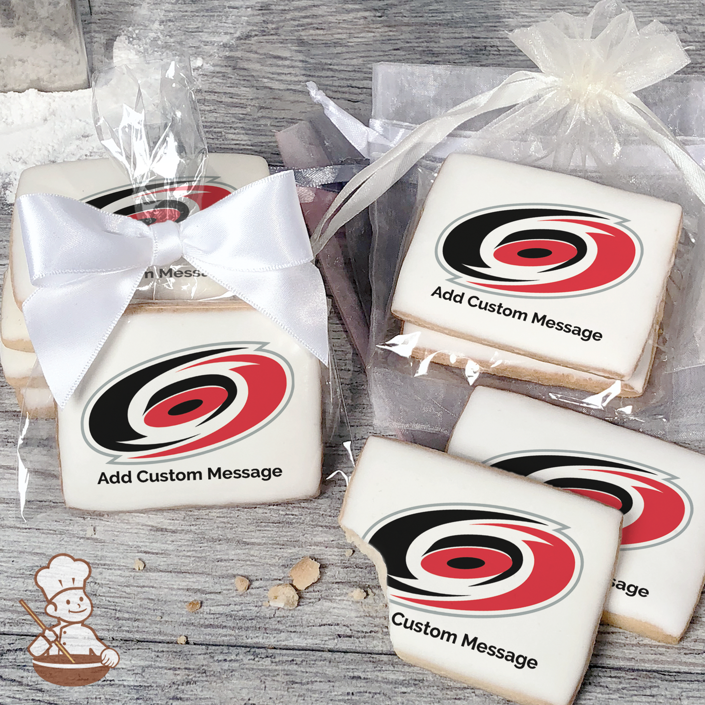 NHL Carolina Hurricanes Custom Message Cookies (Rectangle)