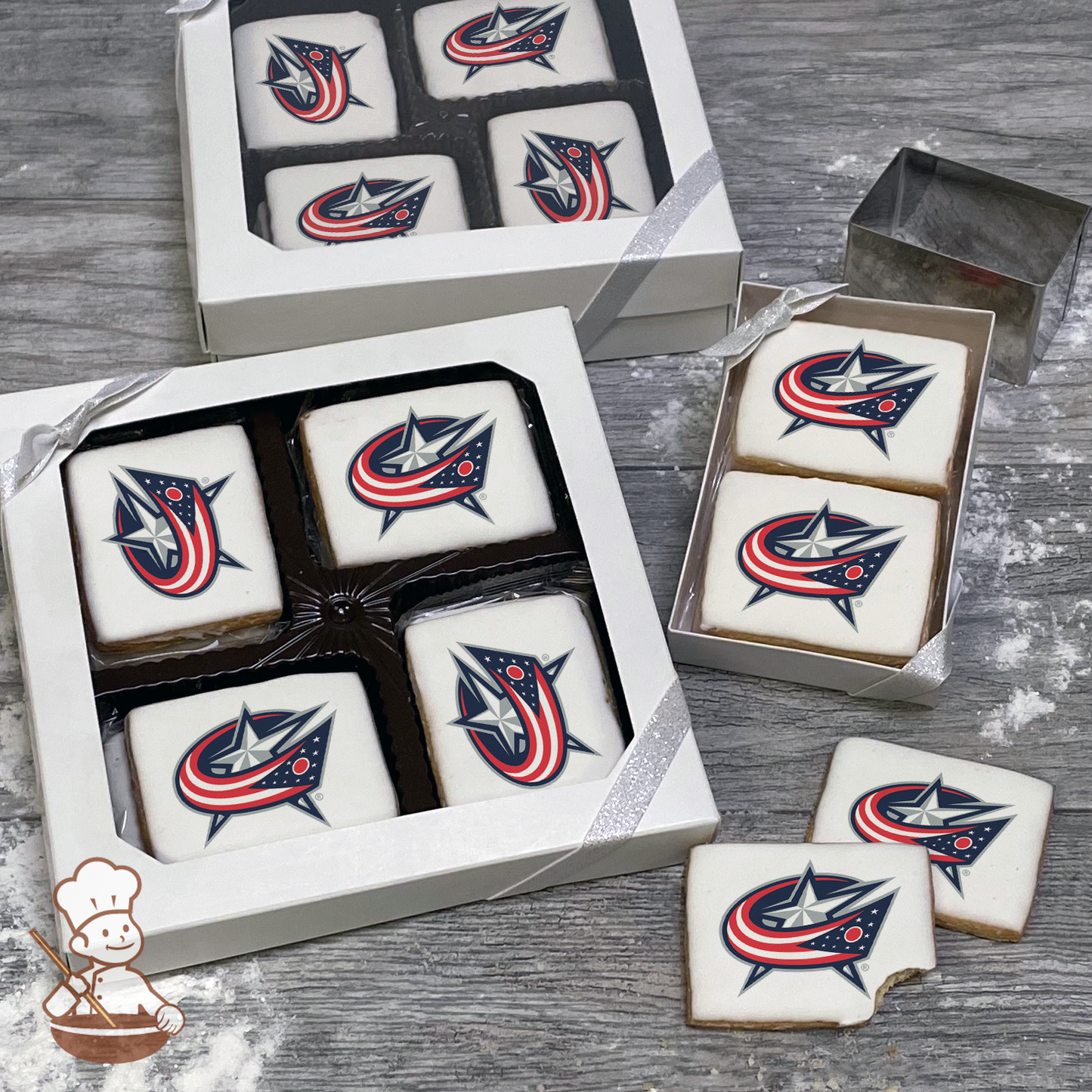 NHL Columbus Blue Jackets Cookie Gift Box (Rectangle)