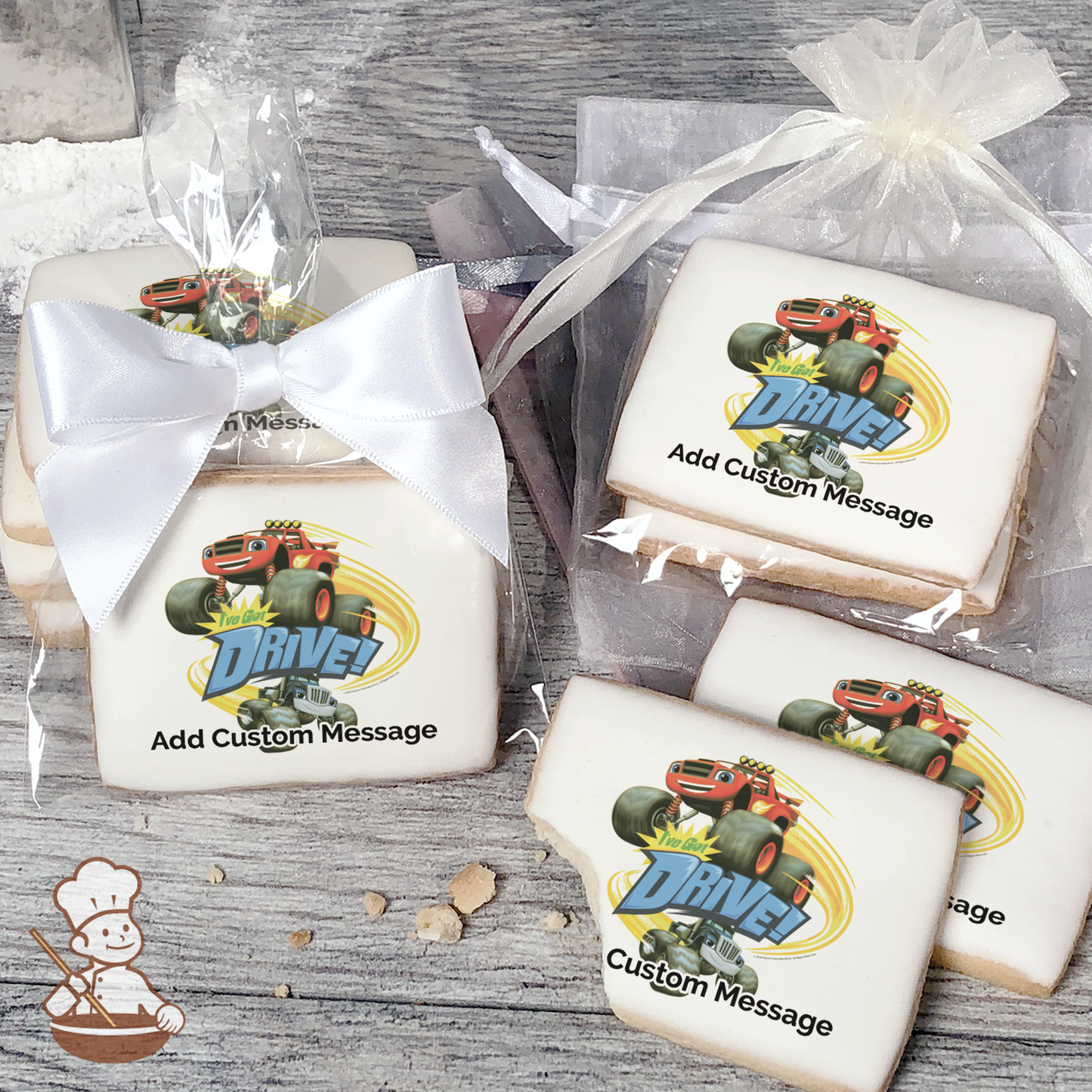 Blaze and the Monster Machines Custom Message Cookies (Rectangle)