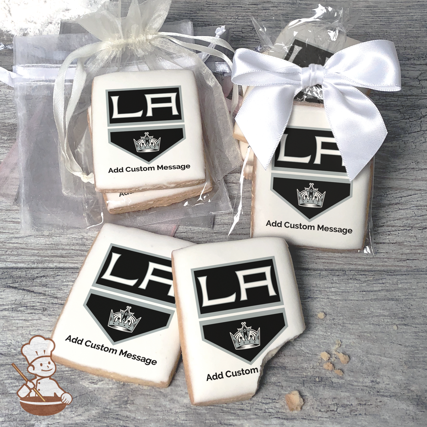NHL Los Angeles Kings Custom Message Cookies (Rectangle)