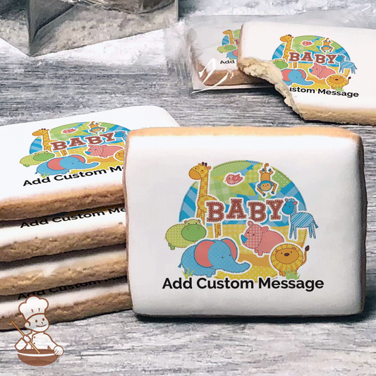 Safari Babies Custom Message Cookies (Rectangle)