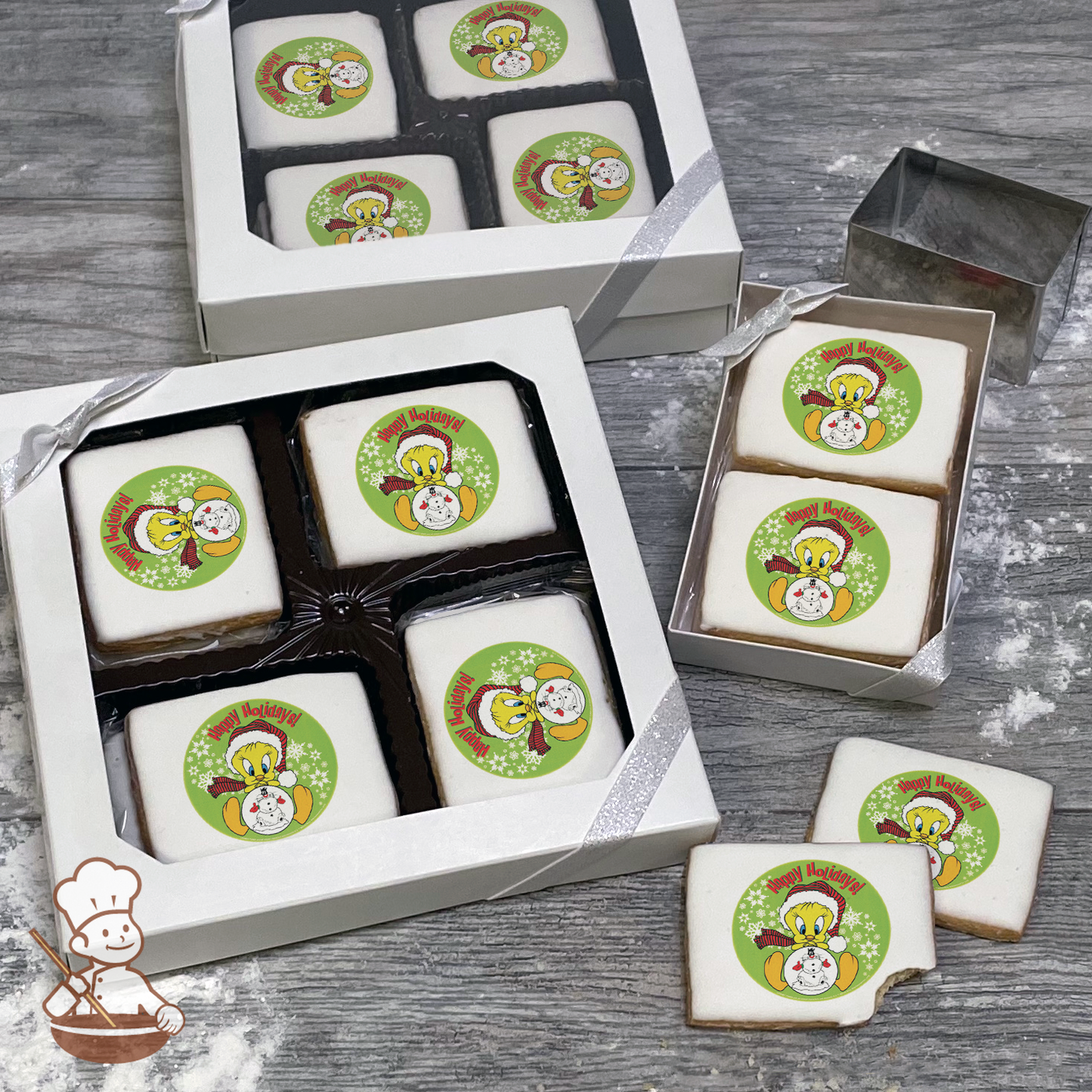 Looney Tunes Happy Holidays Cookie Gift Box (Rectangle)