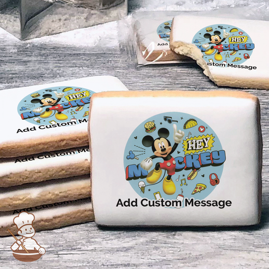 Mickey Roadster Racers Hey Mickey Custom Message Cookies (Rectangle)