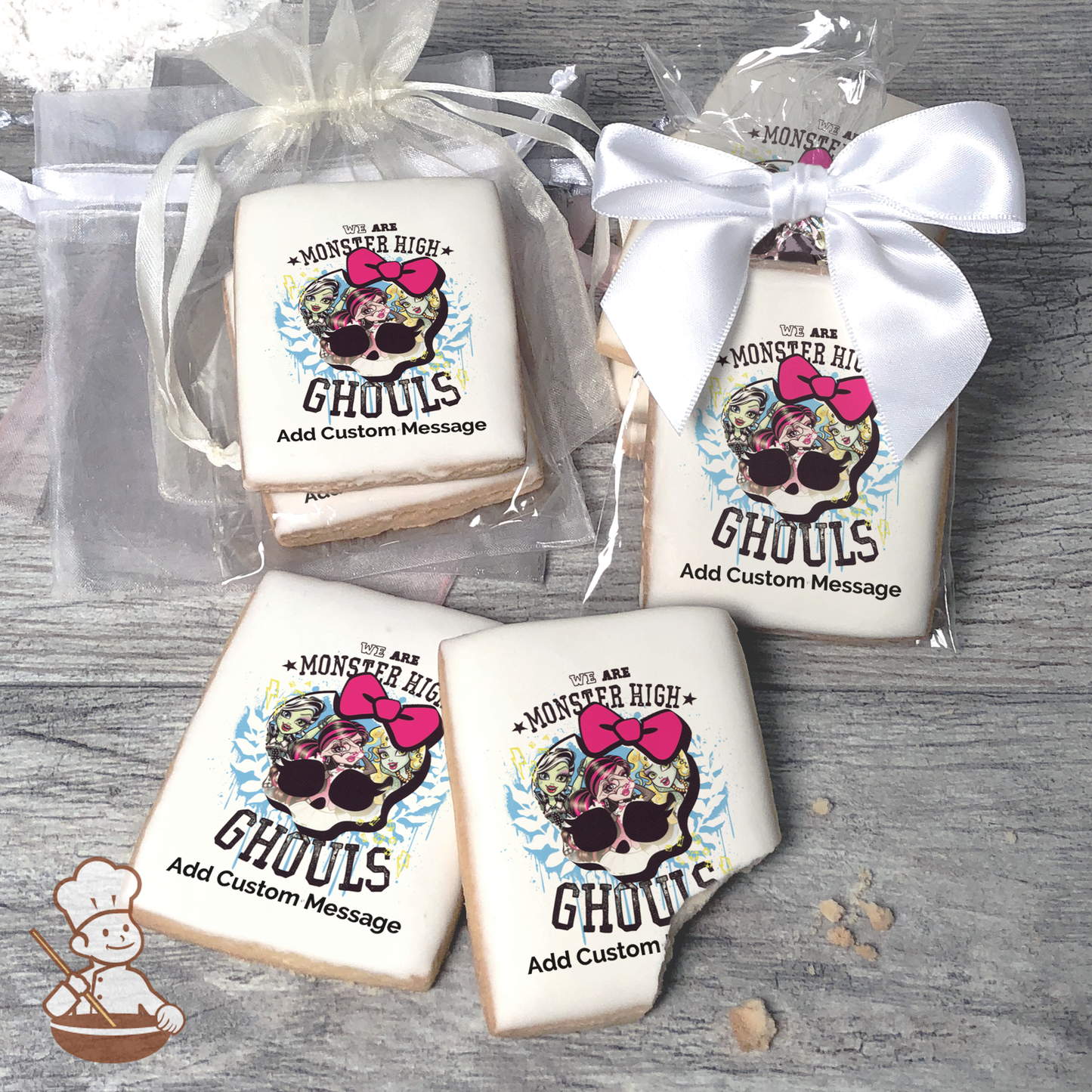 Monster High Ghouls Rock Custom Message Cookies (Rectangle)
