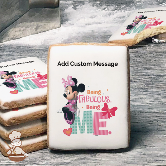 Minnie Being Me Custom Message Cookies (Rectangle)