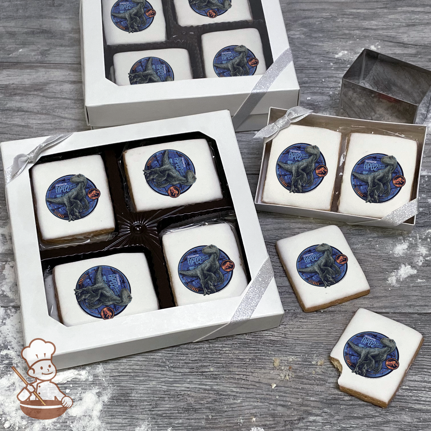 Jurassic World Fallen Kingdom Blue Cookie Gift Box (Rectangle)