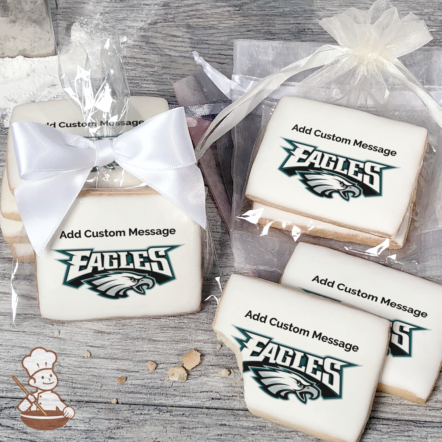 NFL Philadelphia Eagles Custom Message Cookies (Rectangle)
