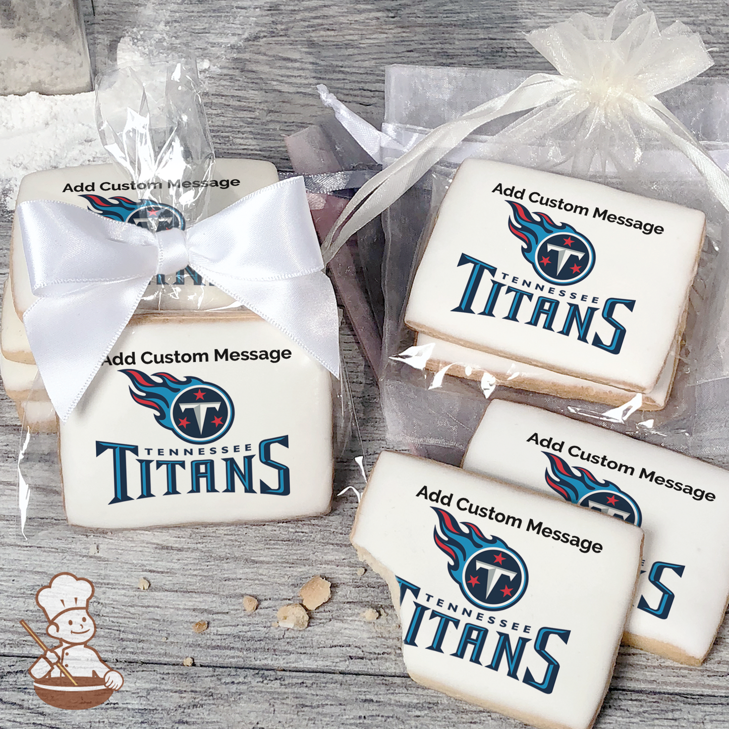 NFL Tennessee Titans Custom Message Cookies (Rectangle)