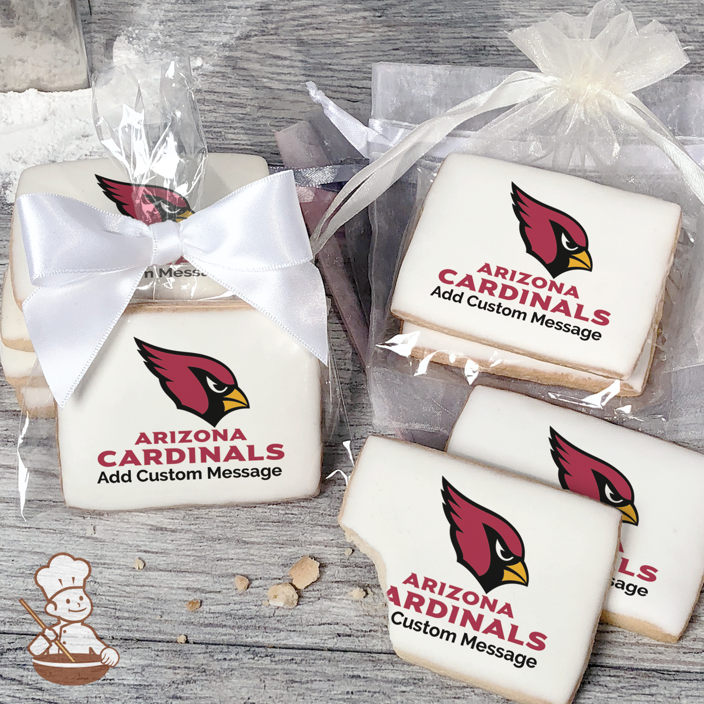 NFL Arizona Cardinals Custom Message Cookies (Rectangle)