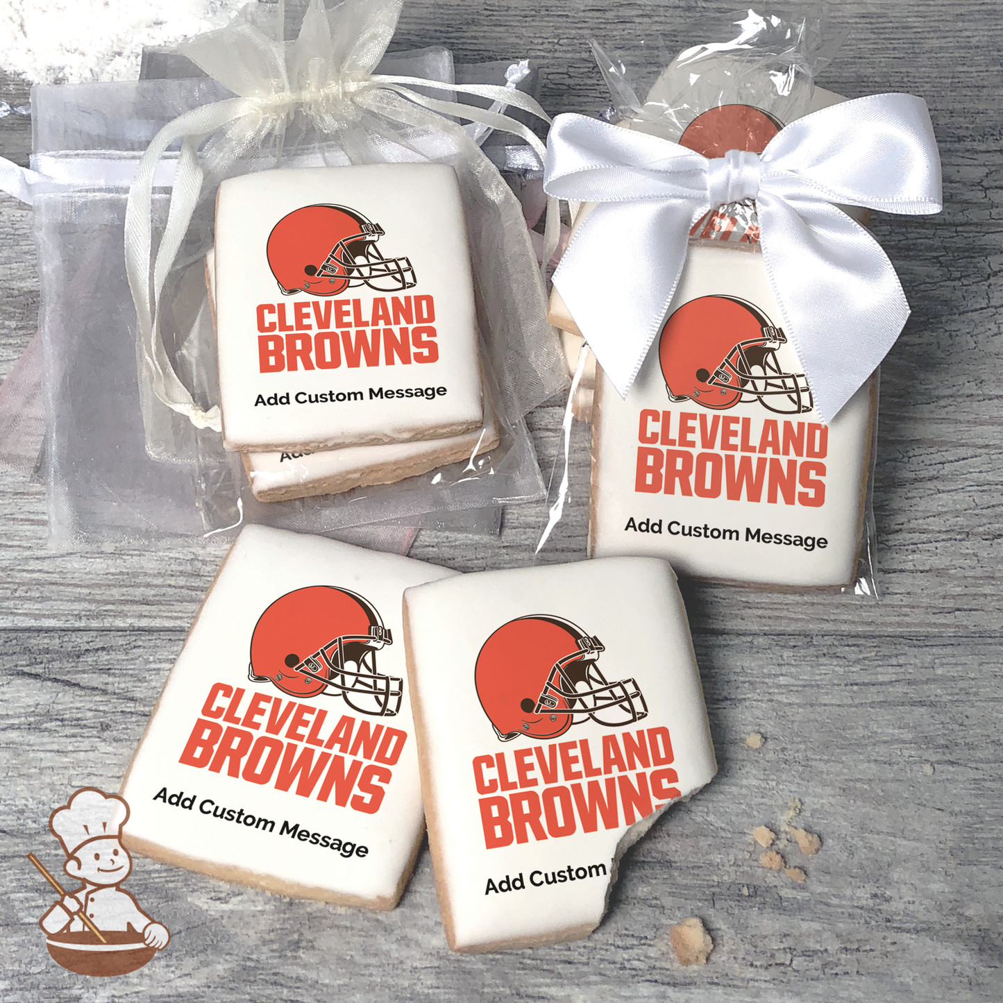 NFL Cleveland Browns Custom Message Cookies (Rectangle)