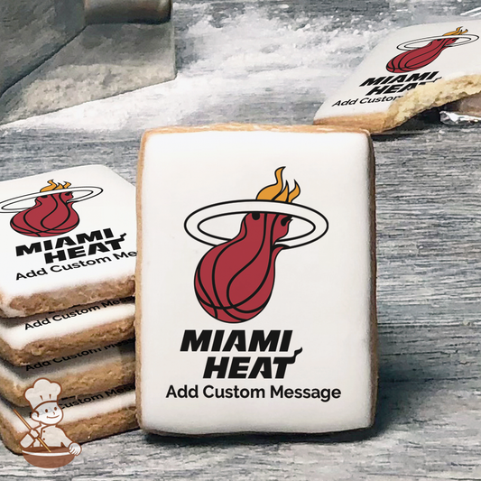 NBA Miami Heat Custom Message Cookies (Rectangle)