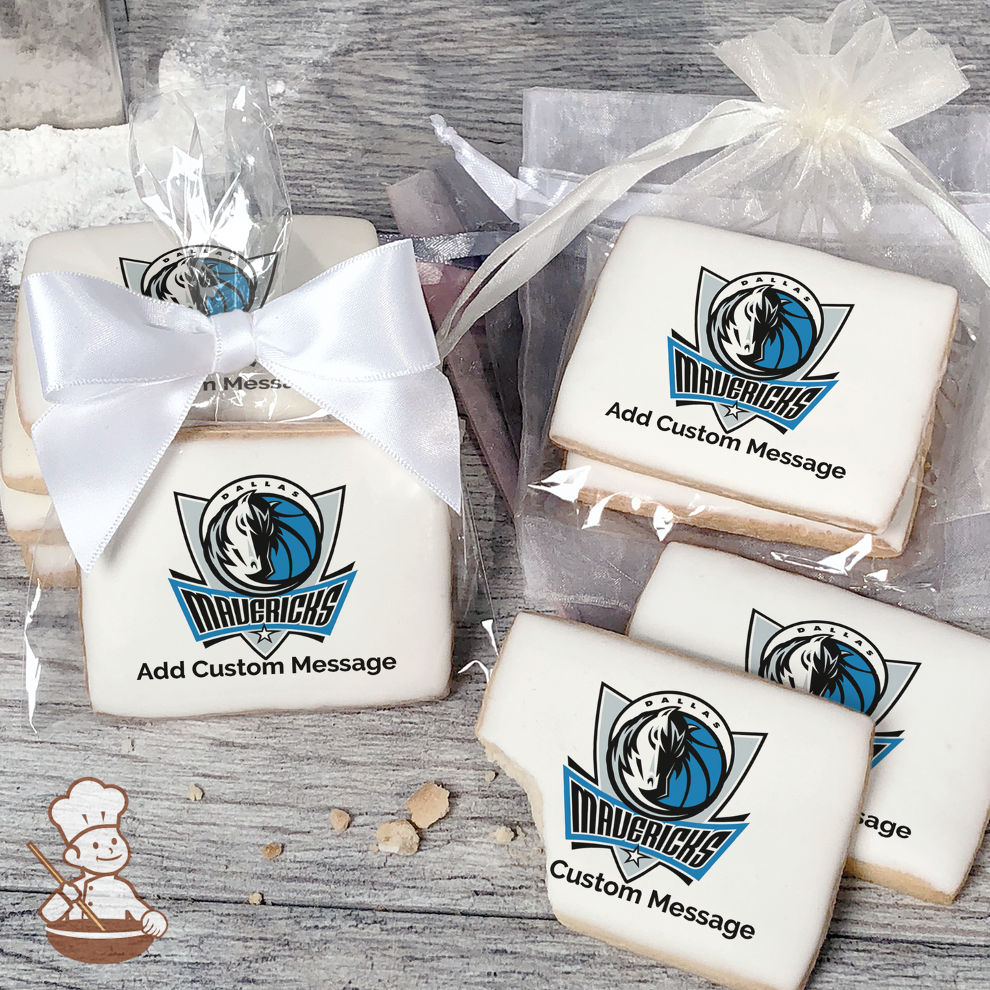 NBA Dallas Mavericks Custom Message Cookies (Rectangle)