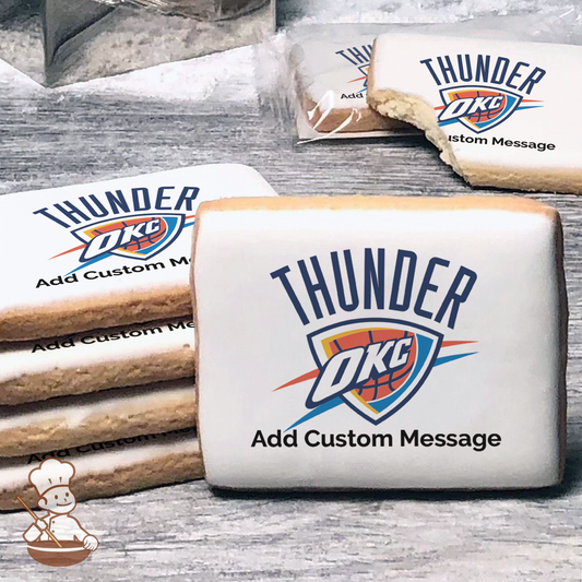 NBA Oklahoma City Thunder Custom Message Cookies (Rectangle)