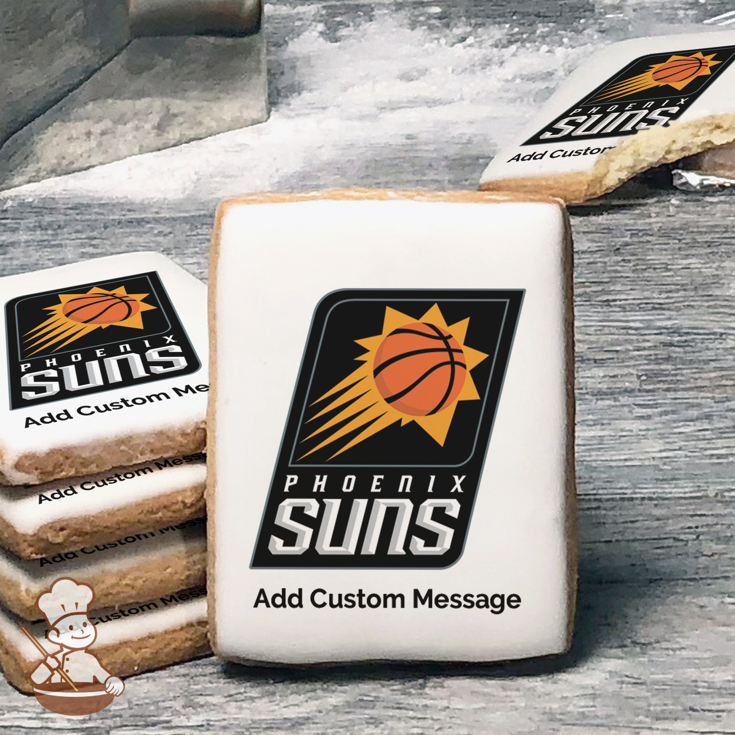 NBA Phoenix Suns Custom Message Cookies (Rectangle)