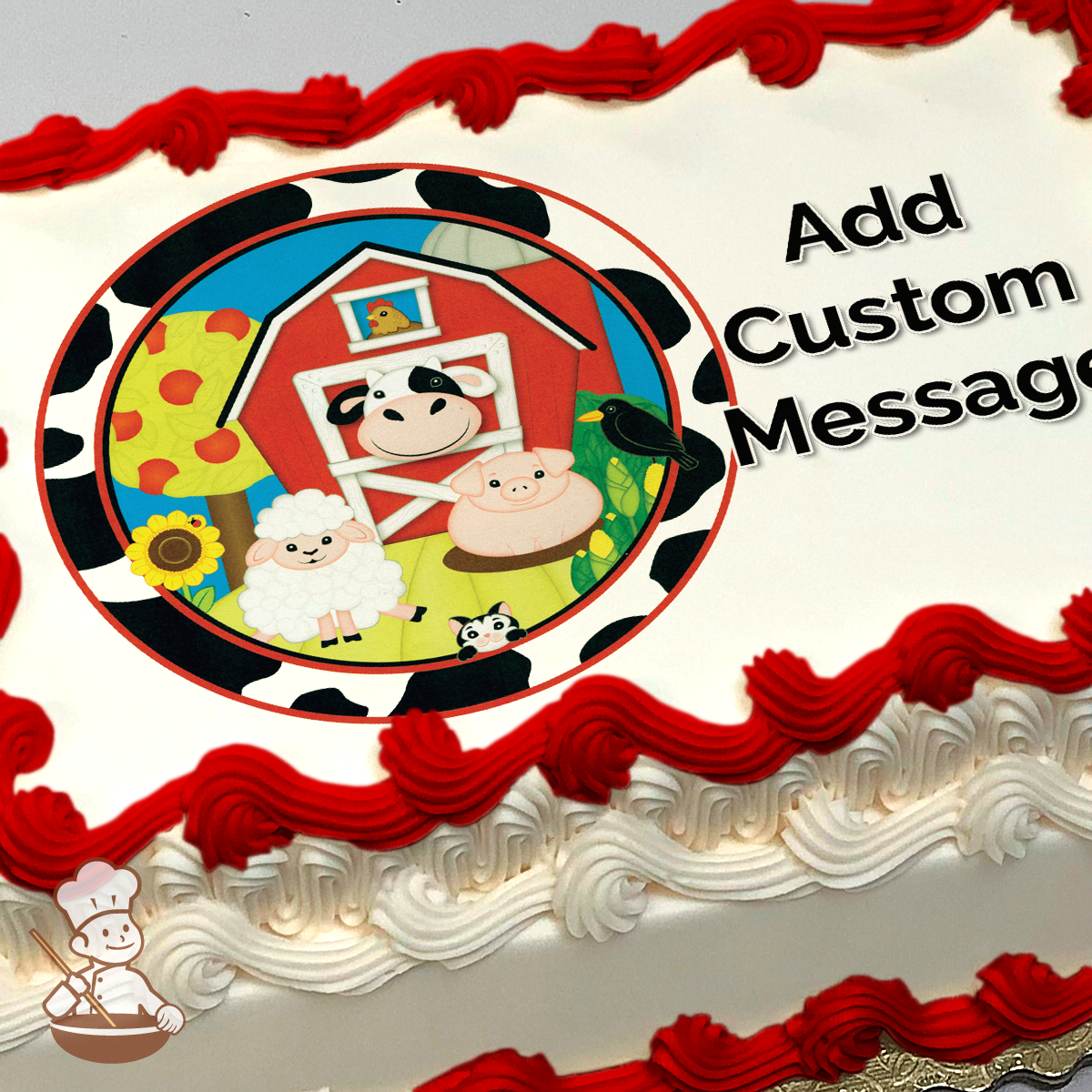 Baby Barnyard Photo Cake Freedom Bakery