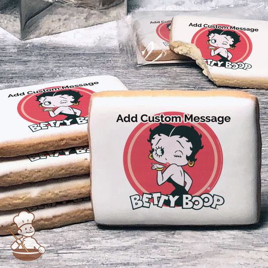 Betty Boop Kiss and Wink Custom Message Cookies (Rectangle)