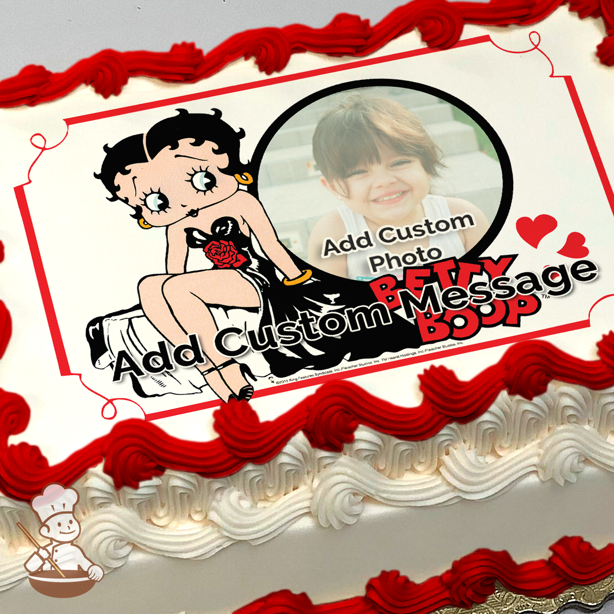Betty Boop Glam Girl Custom Photo Cake | Freedom Bakery betty-boop-glam-girl-custom-photo-cake-freedom-bakery