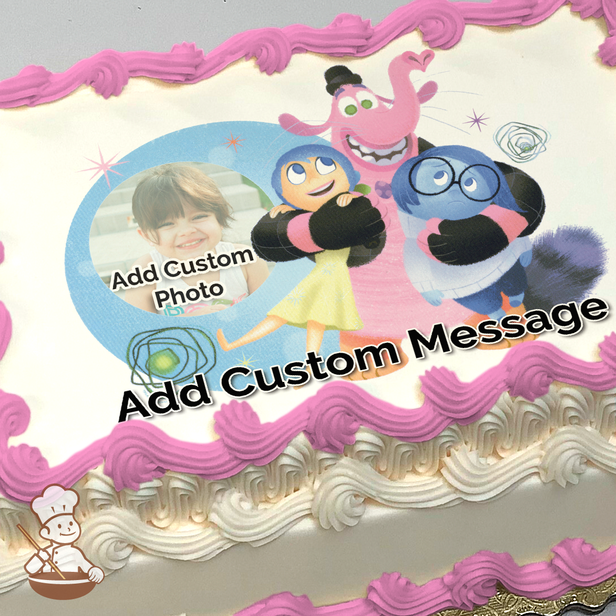 Inside Out Whos Your Pal Custom Photo Cake