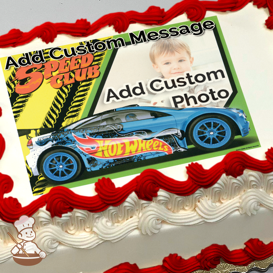 Hot Wheels Driven to Thrill Custom Photo Cake