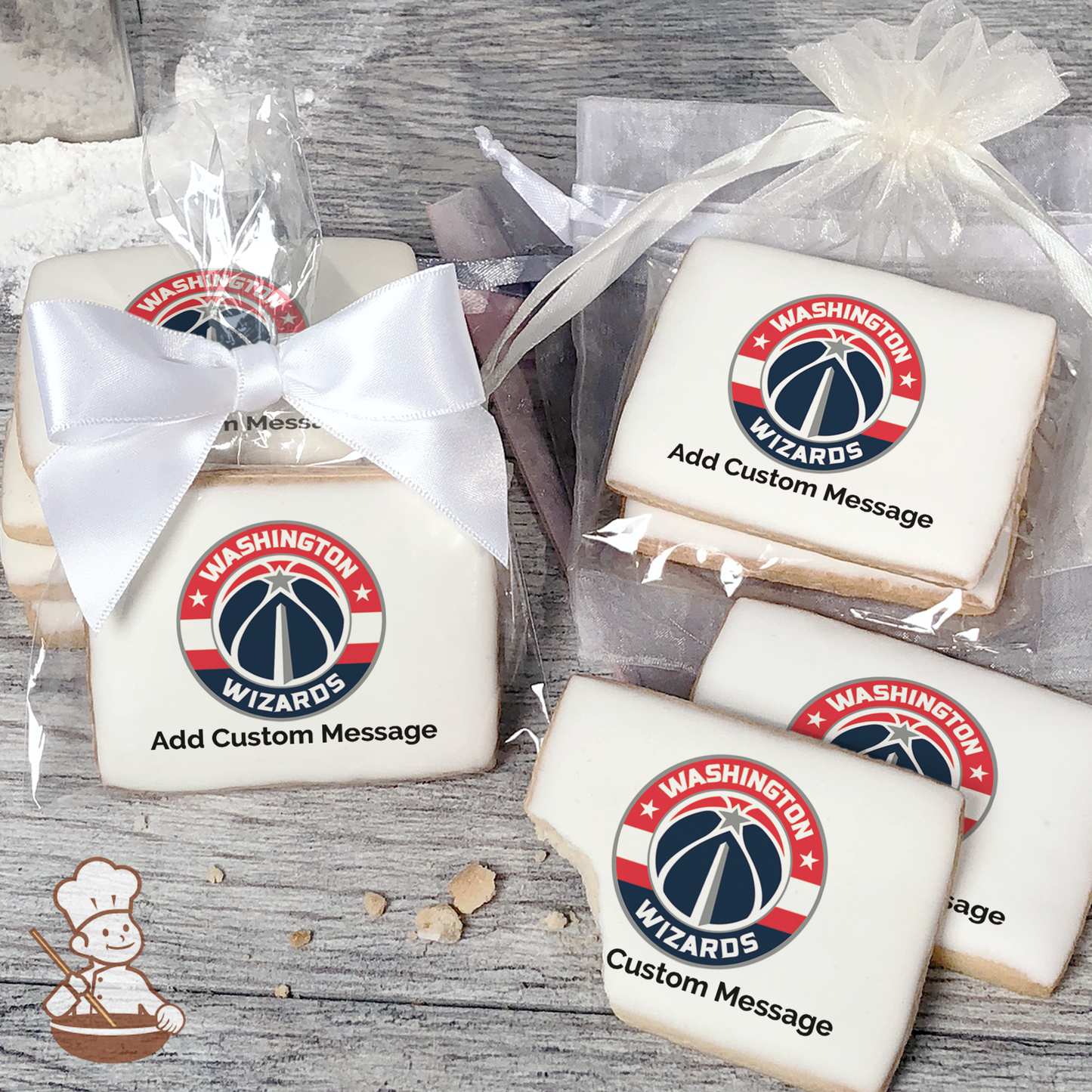 NBA Washington Wizards Custom Message Cookies (Rectangle)