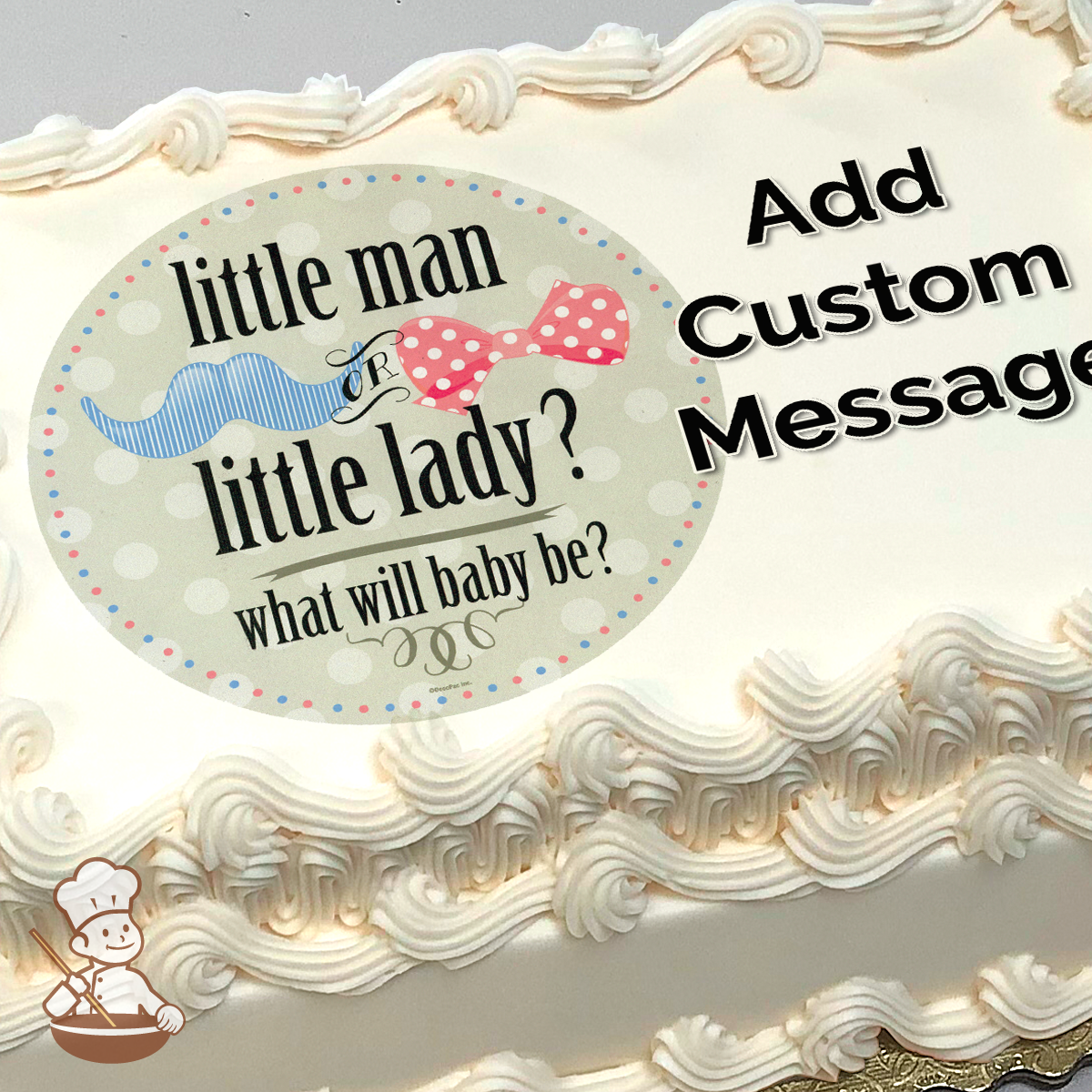 Little Man or Little Lady Photo Cake