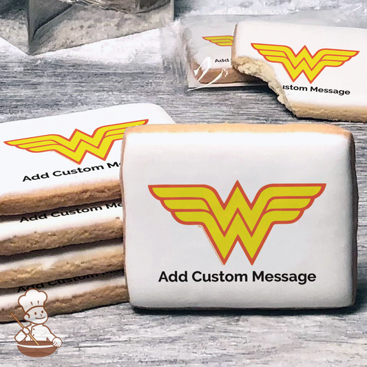 Wonder Woman Custom Message Cookies (Rectangle)