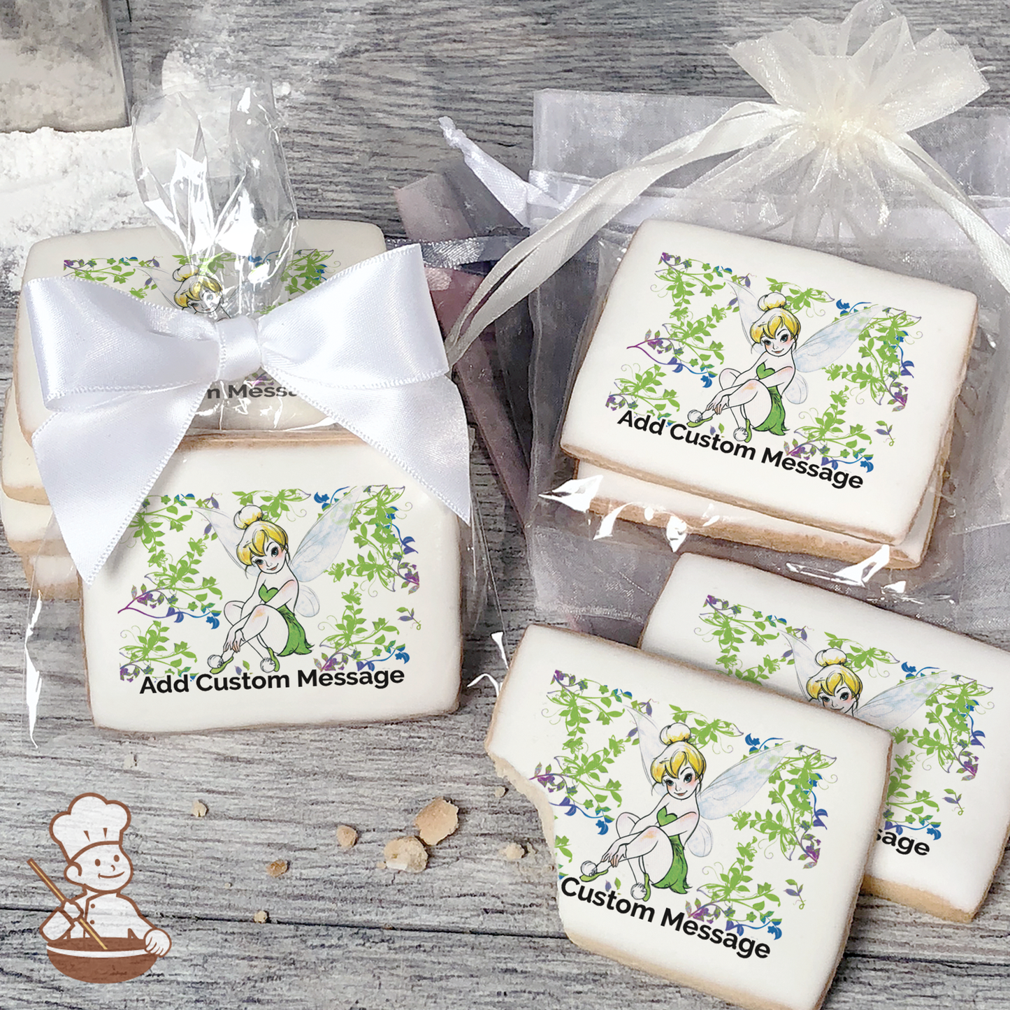 Tinker Bell Original Starlet Custom Message Cookies (Rectangle)