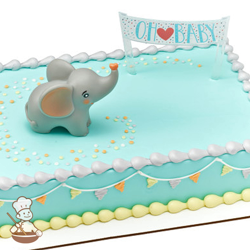 Boy Elephant Baby Shower Sheet Cake Oh Baby Elephant Cake Freedom