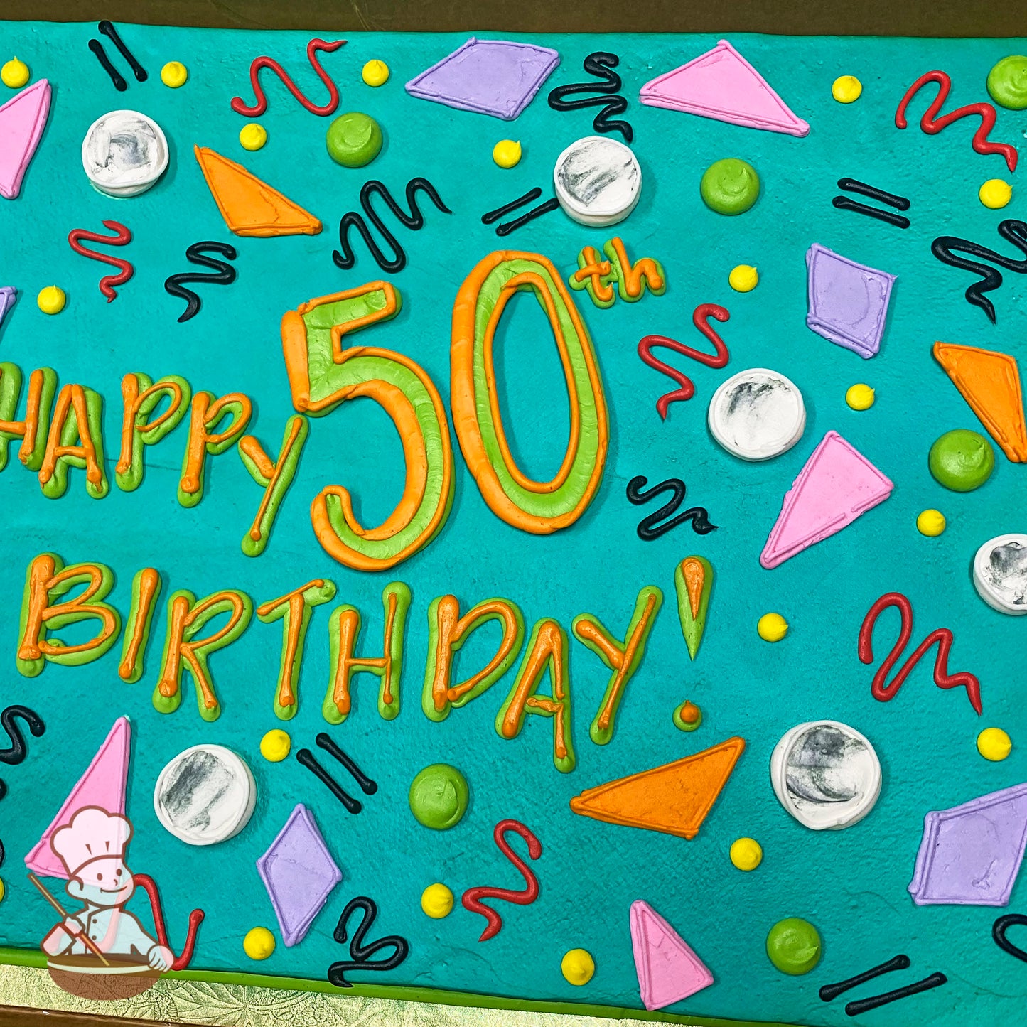 80s and 90s Party Cake