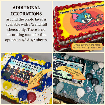 Sesame Street Happy Birthday Custom Photo Cake