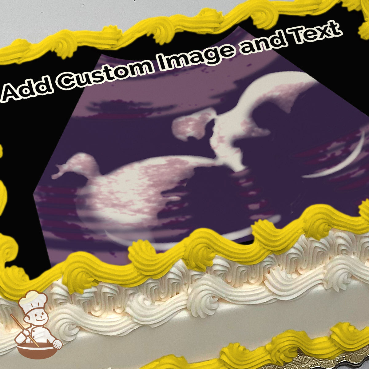 Custom Baby Shower Photo Cake