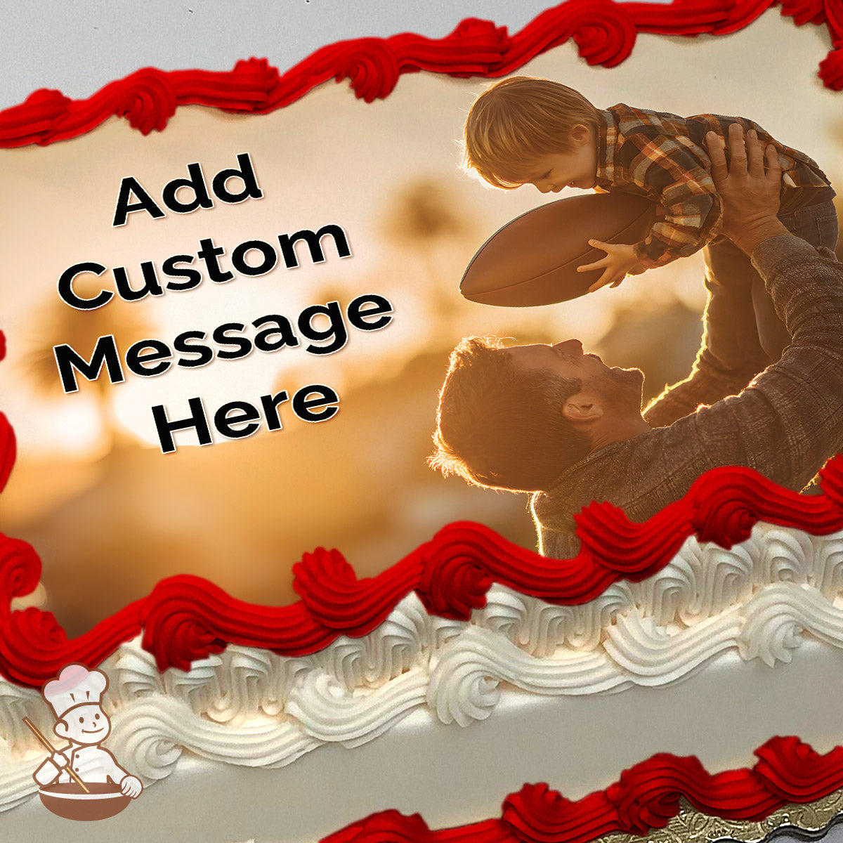 Custom Father's Day Photo Cake